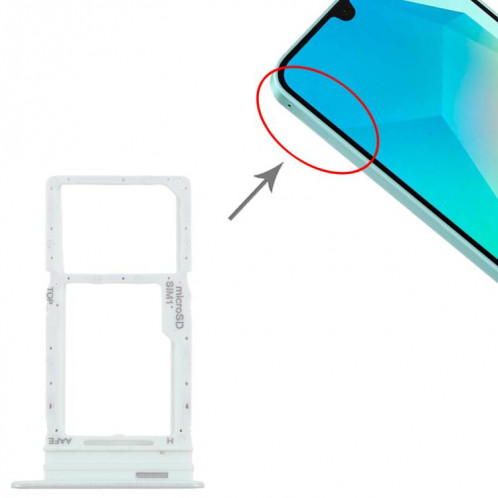 Pour Samsung Galaxy A16 SM-A165F Tiroir de carte SIM d'origine + Tiroir de carte Micro SD (Vert) SH332G132-04