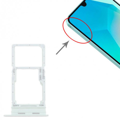Pour Samsung Galaxy A16 SM-A165F Tiroir de carte SIM d'origine + Tiroir de carte SIM / Micro SD (Vert) SH333G1594-04