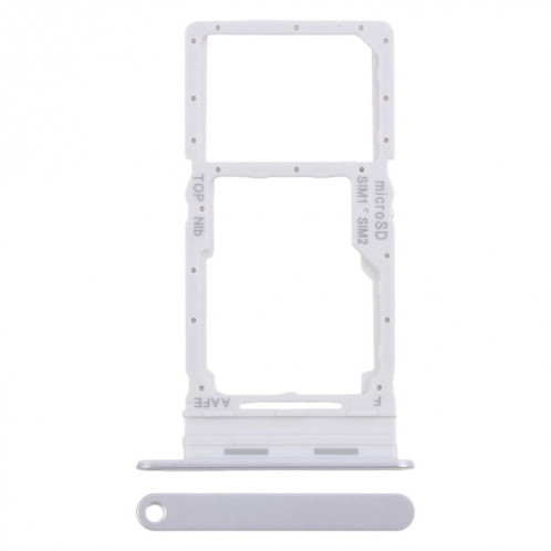 Pour Samsung Galaxy A16 SM-A165F Tiroir de carte SIM d'origine + Tiroir de carte SIM / Micro SD (Argent) SH333S305-04