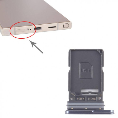 Pour Samsung Galaxy S25 Ultra SM-S938B Tiroir de carte SIM d'origine (bleu) SH351L274-04