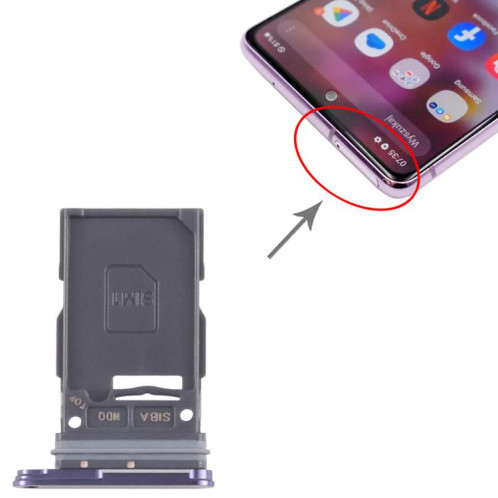 Pour Samsung Galaxy S24 SM-S921B Tiroir de carte SIM d'origine (violet) SH373P164-04