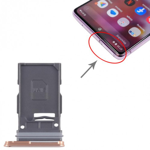 Pour Samsung Galaxy S24+ SM-S926B Tiroir de carte SIM d'origine (orange) SH374E1455-04