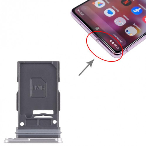 Pour Samsung Galaxy S24+ SM-S926B Tiroir de carte SIM d'origine (argent) SH374S1948-04