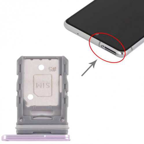 Pour Samsung Galaxy S20 FE SM-G780F Plateau de carte SIM d'origine (rose) SH375F322-04