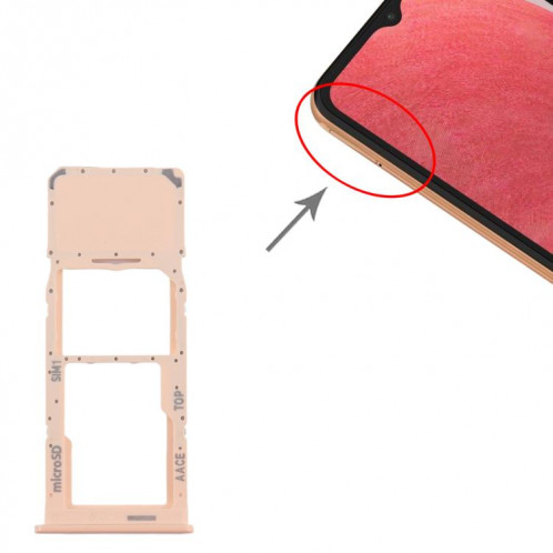 Pour Samsung Galaxy A13 SM-A135 Plateau de carte SIM d'origine (rose) SH376F1757-04