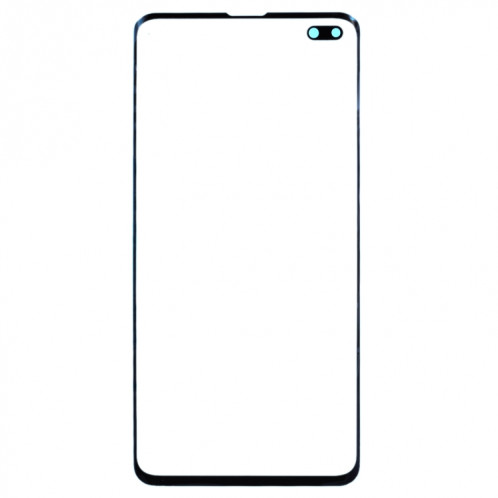 Pour Galaxy S10+ SM-G975F/DS, SM-G975U, SM-G975W Lentille extérieure en verre de l'écran avant d'origine (noir) SH630B936-06