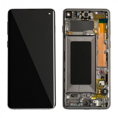 Écran LCD Super AMOLED d'origine avec cadre pour Galaxy S10 4G Digitizer Full Assembly (Noir) SH679B147-06