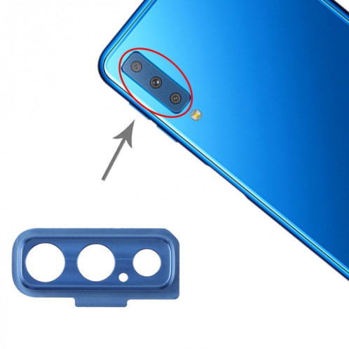 Pour Galaxy A7 (2018) A750F/DS 10 pièces Couvercle d'objectif d'appareil photo (Bleu) SH363L1762-05