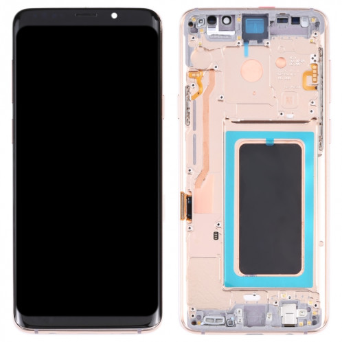 Écran LCD Super AMOLED d'origine pour Galaxy S9 / G960F / DS / G960U / G960W / G9600 Assemblage complet du numériseur avec cadre (Or) SH460J313-05