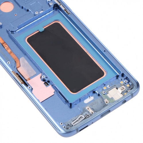 Écran LCD Super AMOLED d'origine pour Galaxy S9 / G960F / DS / G960U / G960W / G9600 Assemblage complet du numériseur avec cadre (Bleu) SH460L1655-05