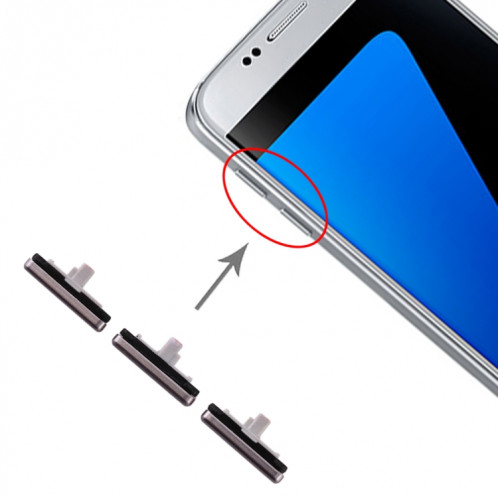 Pour Galaxy S7 10 Set Touches latérales (Noir) SH554B566-05