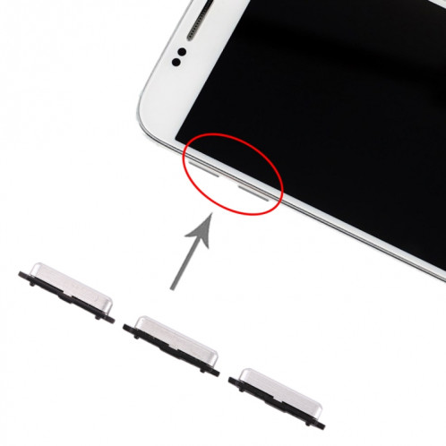 Pour Galaxy S6 10 Set Touches latérales (Argent) SH555S519-05