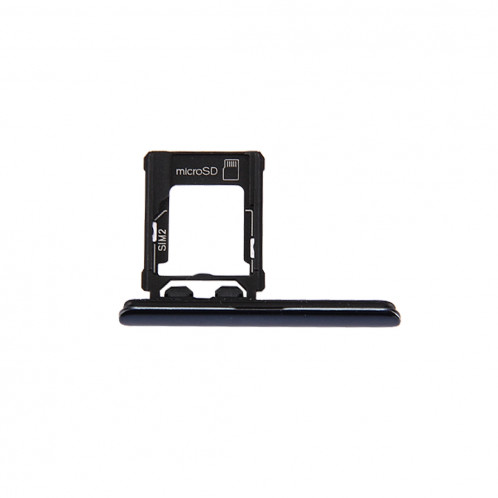 iPartsAcheter pour Sony Xperia XZ Premium (double carte SIM) Micro SD / Carte SIM Bac + Carte Slot Port Dust Plug (Noir) SI698B234-04