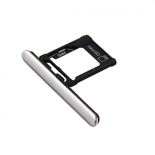 iPartsAcheter pour Sony Xperia XZ Premium (Version Double SIM) Micro SD / Carte SIM Plateau + Carte Slot Port Dust Plug (Argent) SI698S816-04
