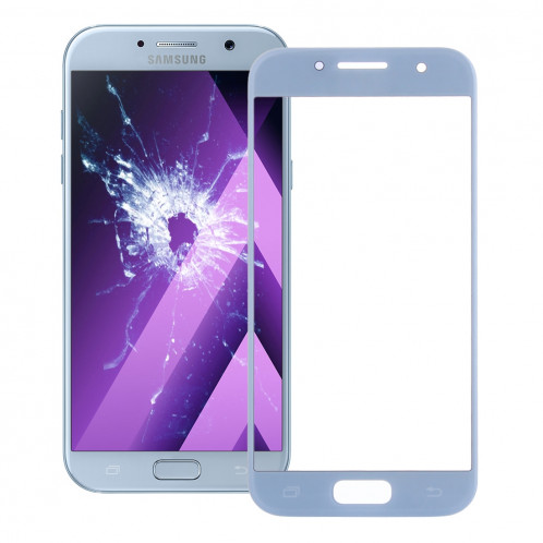 iPartsAcheter pour Samsung Galaxy A5 (2017) / A520 Lentille extérieure en verre (bleu) SI52LL707-06