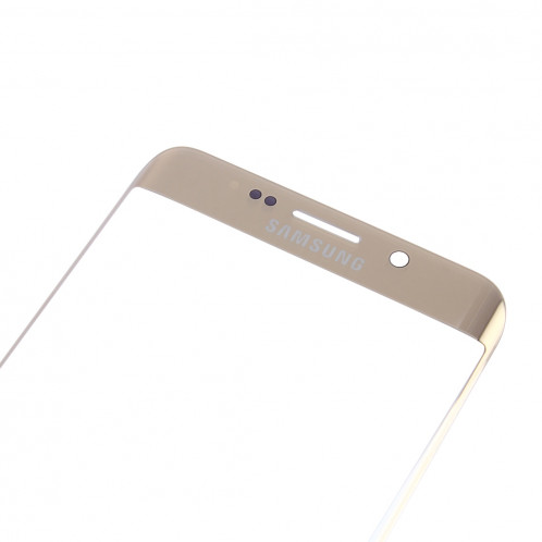 iPartsAcheter pour Samsung Galaxy S6 Edge + / G928 Lentille extérieure en verre (Gold) SI55JL994-05