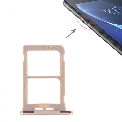 Pour Galaxy Tab A 7.0 (2016) SM-T285 Plateau de carte SIM + Plateau de carte SIM (Or) SH436J506-05
