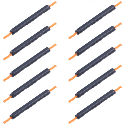 Pour Samsung Galaxy A05s 5G SM-A057F 10 pièces bouton d'alimentation et bouton de contrôle du volume d'origine (noir) SH026B1749-05