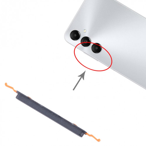 Pour Samsung Galaxy A05s 5G SM-A057F 10 pièces bouton d'alimentation et bouton de contrôle du volume d'origine (noir) SH026B1749-05