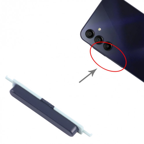 Pour Samsung Galaxy A15 4G SM-A155F 10 pièces bouton d'alimentation et bouton de contrôle du volume d'origine (noir) SH027B483-05