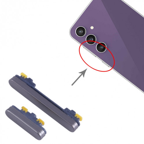 Pour Samsung Galaxy S23 FE SM-S711B 10 pièces bouton d'alimentation et bouton de contrôle du volume d'origine (noir) SH031B1525-05