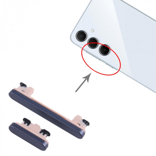 Pour Samsung Galaxy A55 SM-A556B 10 pièces Bouton d'alimentation et bouton de contrôle du volume d'origine (bleu) SH035L1281-05