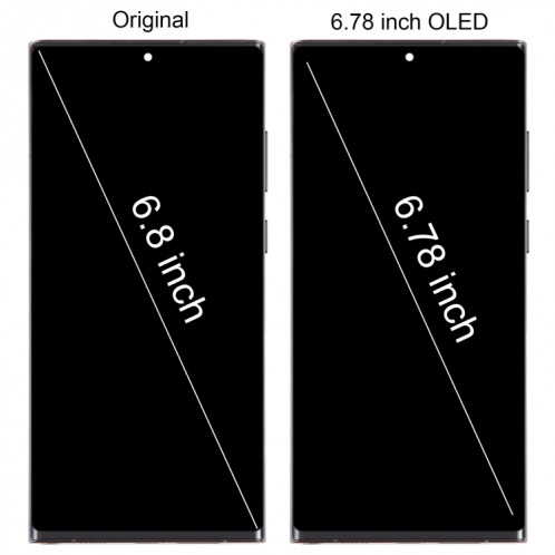 Pour Samsung Galaxy S22 Ultra 5G SM-S908U Édition US 6,78 pouces OLED LCD Écran Numériseur Assemblage Complet avec Cadre (Vert) SH110G642-08