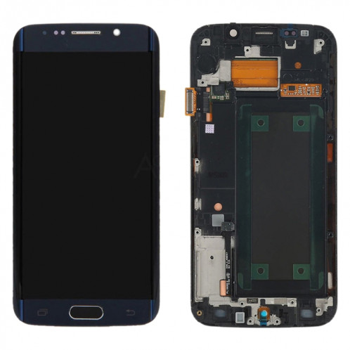 Écran LCD Super AMOLED d'origine pour Samsung Galaxy S6 Edge SM-G925F Assemblage complet du numériseur avec cadre (Noir) SH172B960-05