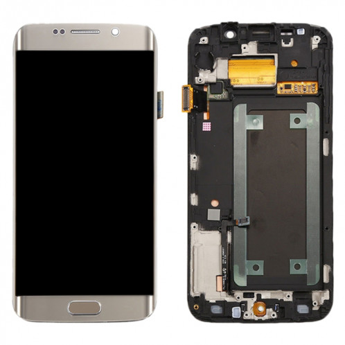 Écran LCD Super AMOLED d'origine pour Samsung Galaxy S6 Edge SM-G925F Assemblage complet du numériseur avec cadre (Or) SH172J636-05