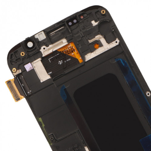 Écran LCD Super AMOLED d'origine pour Samsung Galaxy S6 SM-G920F Assemblage complet du numériseur avec cadre (Blanc) SH173W1924-05