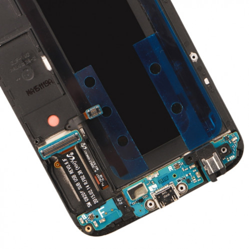Écran LCD Super AMOLED d'origine pour Samsung Galaxy S6 SM-G920F Assemblage complet du numériseur avec cadre (Blanc) SH173W1924-05