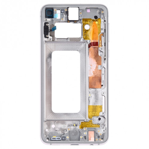 Pour Samsung Galaxy S10e SM-G970F/DS, SM-G970U, SM-G970W Plaque de cadre central avec touches latérales (Blanc) SH389W299-06