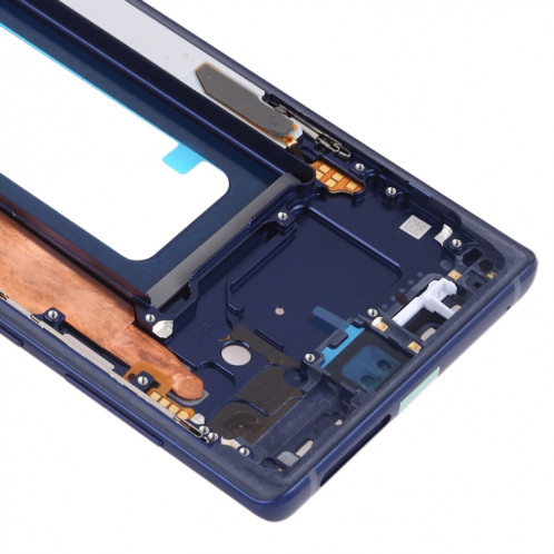 Pour Samsung Galaxy Note9 SM-N960F/DS, SM-N960U, SM-N9600/DS Plaque de cadre intermédiaire avec touches latérales (Bleu) SH394L1017-06
