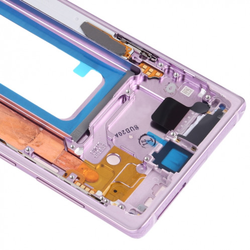 Pour Samsung Galaxy Note9 SM-N960F/DS, SM-N960U, SM-N9600/DS Plaque de cadre intermédiaire avec touches latérales (Violet) SH394P247-06