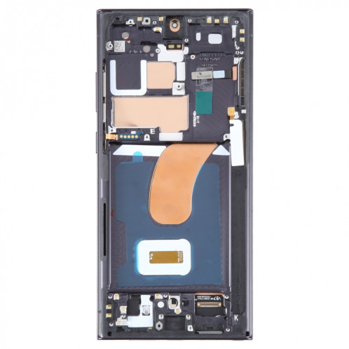 Écran LCD OLED pour Samsung Galaxy S23 Ultra 5G SM-S918B EU Edition Digitizer Assemblage complet avec cadre (Noir) SH680B1525-07