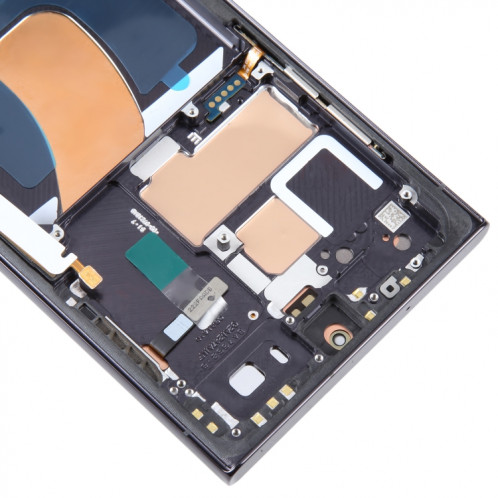 Écran LCD OLED pour Samsung Galaxy S23 Ultra 5G SM-S918B EU Edition Digitizer Assemblage complet avec cadre (Noir) SH680B1525-07