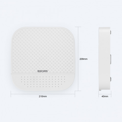 ESCAM PVR204 1080P 4CH + 2CH ONVIF NVR enregistreur vidéo numérique avec 2CH Cloud Channel pour système de caméra IP (blanc) SE023W1989-015