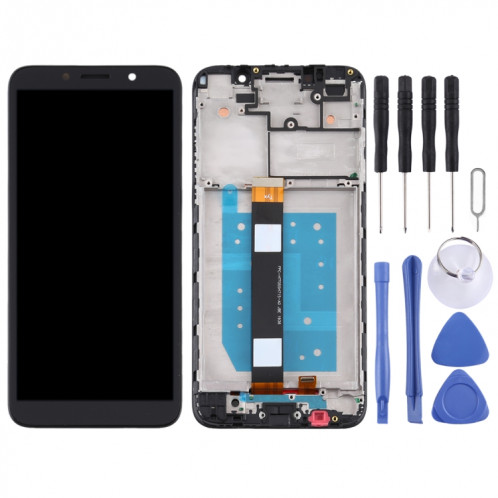 Écran LCD et numériseur complet avec cadre pour Motorola Moto E6 Play (noir) SH101B813-06