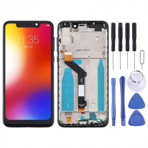 Écran LCD et numériseur complet avec cadre pour Motorola Moto One (P30 Play) (noir) SH102B21-06