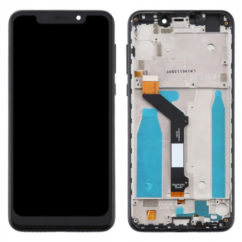 Écran LCD et numériseur complet avec cadre pour Motorola Moto One (P30 Play) (noir) SH102B21-06