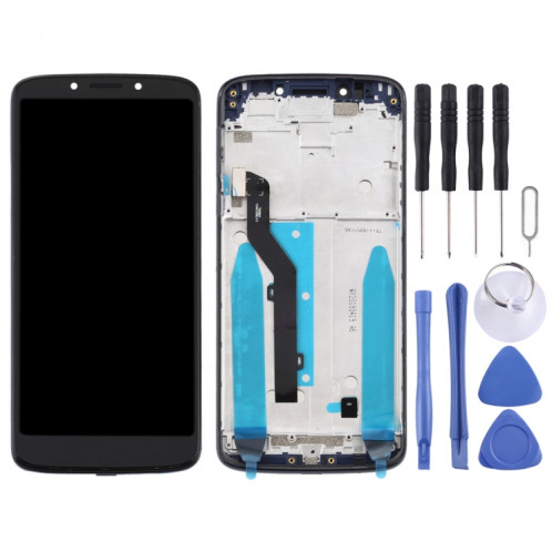 Écran LCD et numériseur complet avec cadre pour Motorola Moto G6 Play (noir) SH05BL1422-06