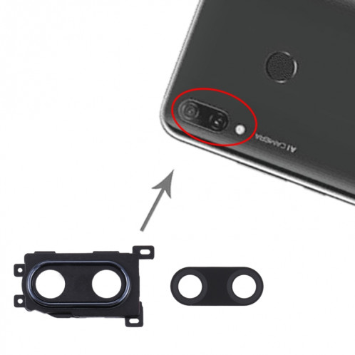 Pour Huawei Enjoy 9 Plus 10pcs Cache d'objectif d'appareil photo (Noir) SH206B1570-05