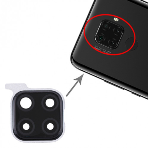Couvercle d'objectif de caméra 10 PCS pour Huawei Nova 5i Pro (Noir) SH208B390-05