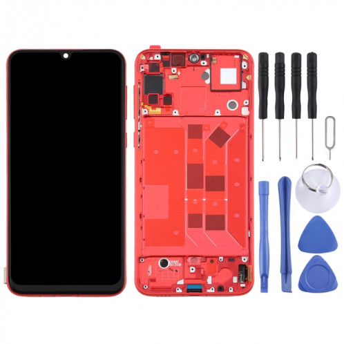 Écran LCD et numériseur complet avec cadre pour Huawei Nova 5 Pro (rouge) SH468R1989-06