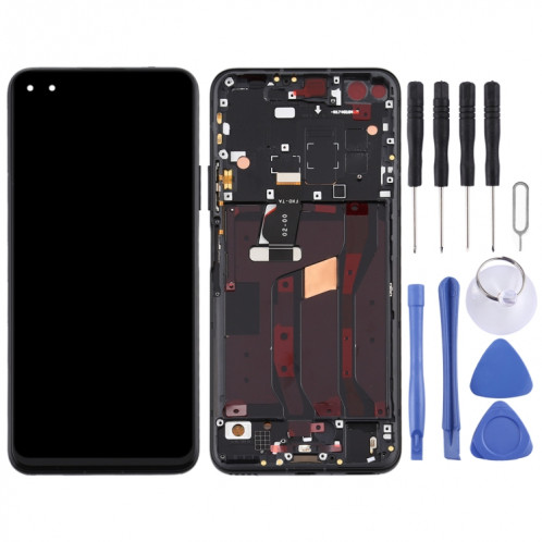 Écran LCD et numériseur complet avec cadre pour Huawei Nova 6 5G (noir) SH474B1237-06