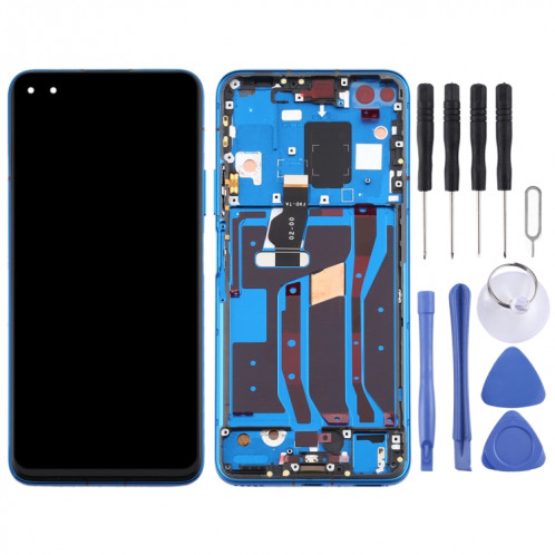 Écran LCD et numériseur complet avec cadre pour Huawei Nova 6 5G (bleu foncé) SH474D1006-06