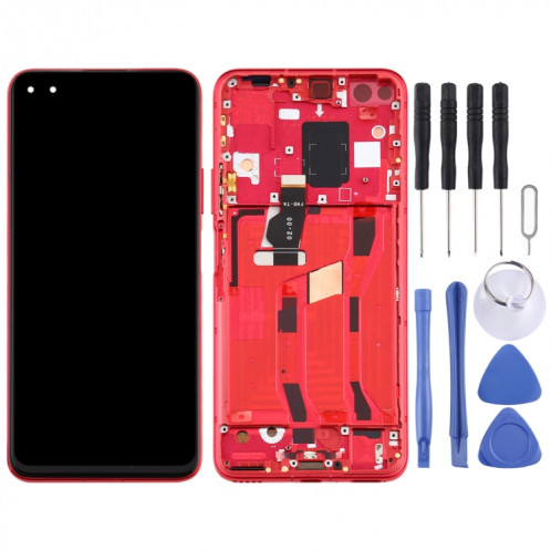 Écran LCD et numériseur complet avec cadre pour Huawei Nova 6 5G (rouge) SH474R331-06