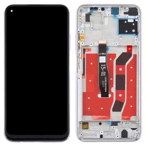 Écran LCD et numériseur complet avec cadre pour Huawei P40 Lite (argent) SH482S1383-06