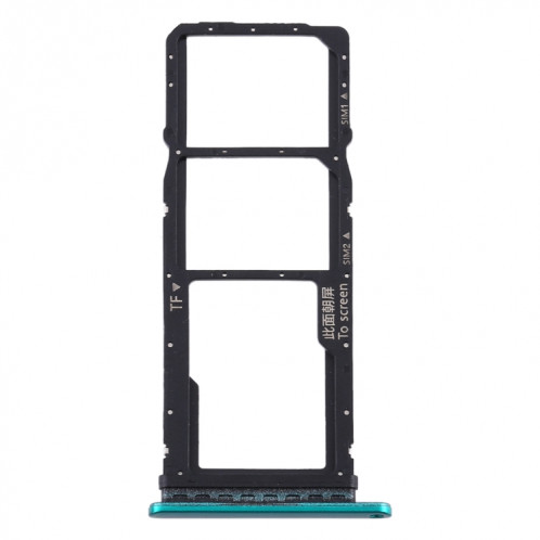 Plateau de la carte SIM + plateau de la carte SIM + plateau de la carte Micro SD pour Huawei Y7p (vert) SH583G821-04
