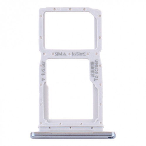 Plateau pour Carte SIM + Plateau pour Carte SIM / Plateau pour Carte Micro SD pour Huawei Y9s (Argent) SH584S1421-04